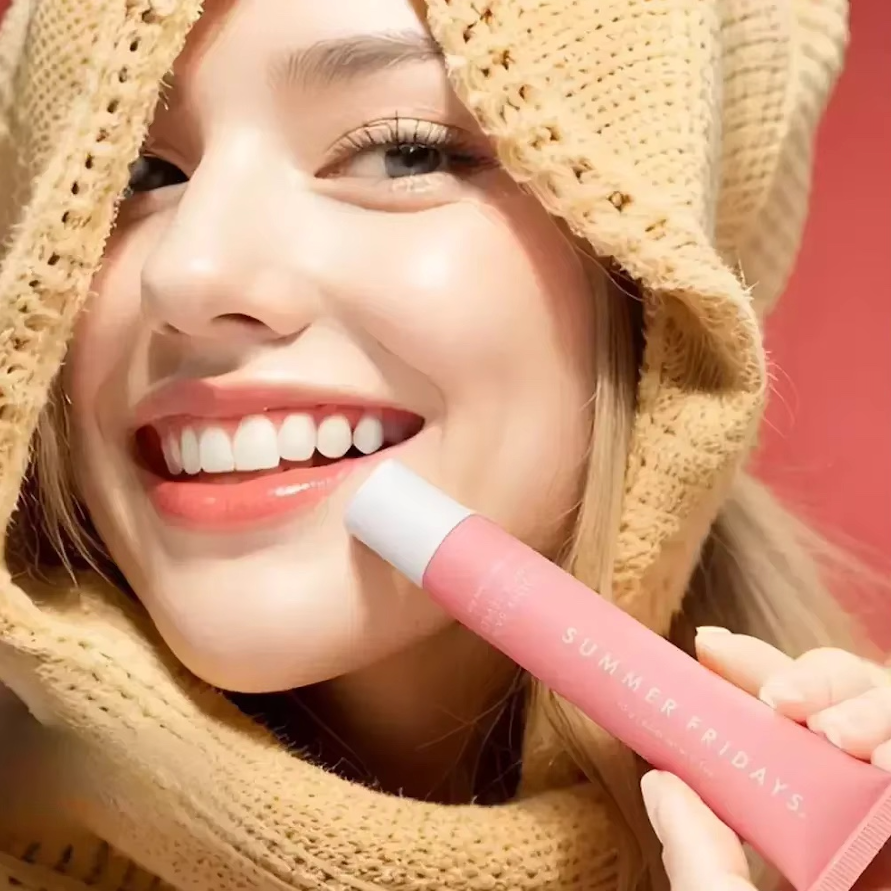 Pink sugar scent and flavor lip balm