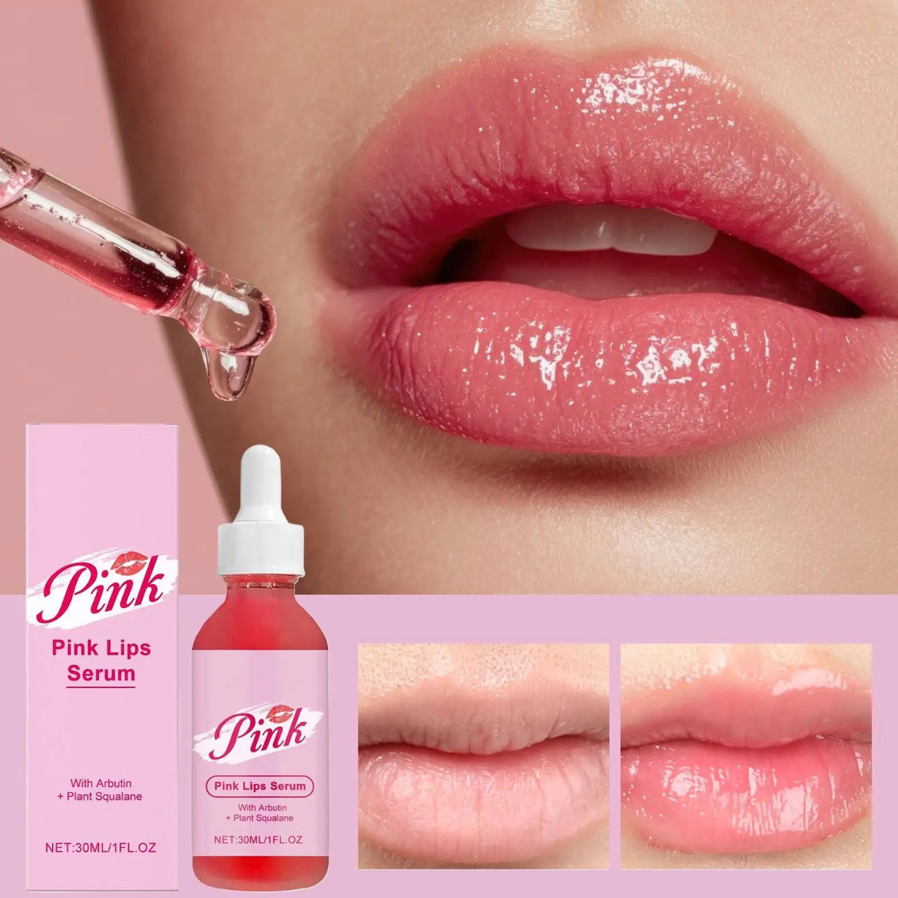Vitamin-enriched, nourishing and glossy moisturizing lip serum