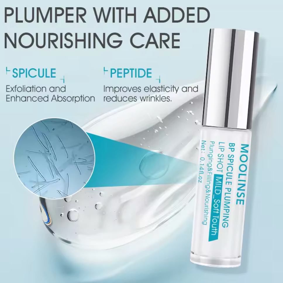 Transparent lip oil, deeply moisturizes and repairs dry and chapped lips