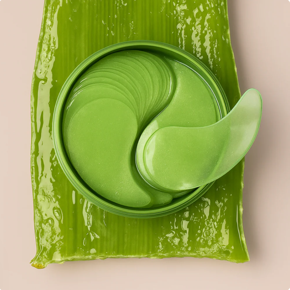 Hydrating and firming eye masks with aloe vera and collagen