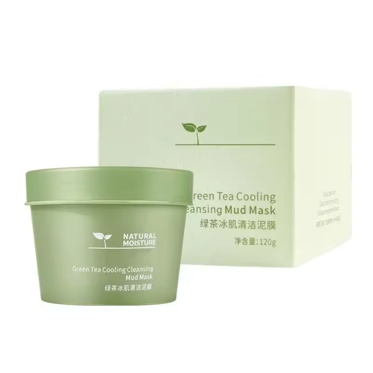 Iced clay mask with green tea - Purifying, moisturizing, sebum regulating, blackhead cleanser.