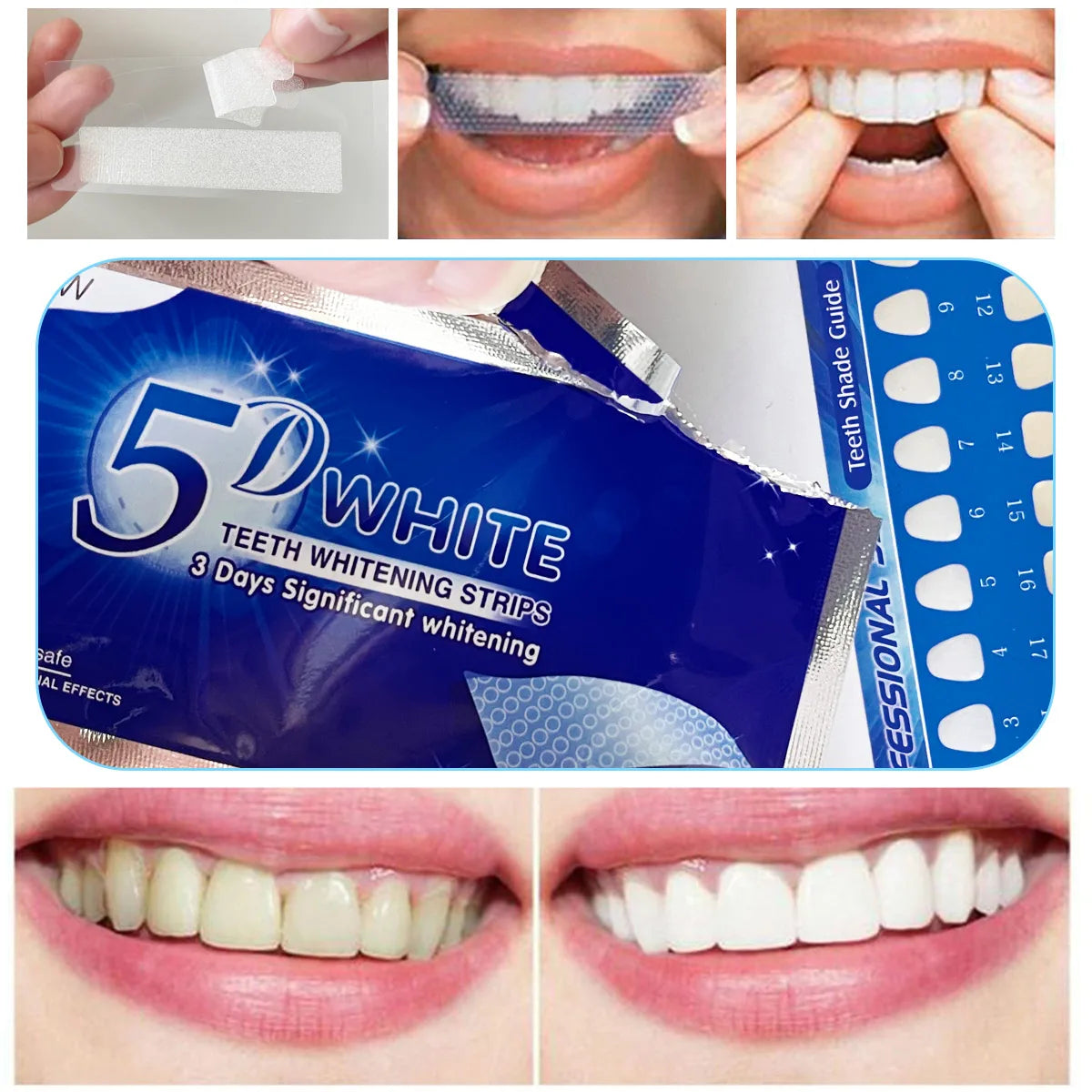5D Teeth Whitening Stickers