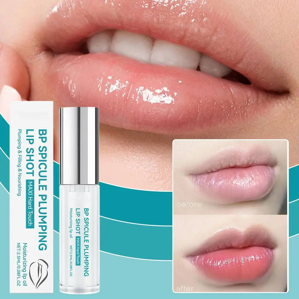 Transparent lip oil, deeply moisturizes and repairs dry and chapped lips